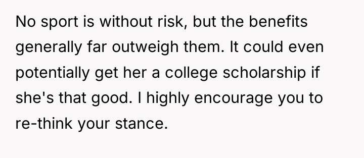 No sport is without risk, but the benefits generally far...