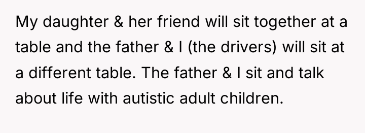 My daughter & her friend will sit together at a...