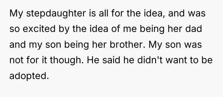 My stepdaughter is all for the idea, and was so...