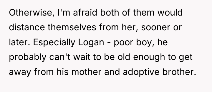 Otherwise, I'm afraid both of them would distance themselves from...