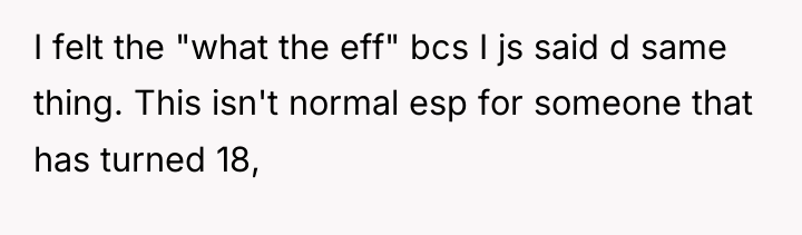 I felt the "what the eff" bcs I js said...