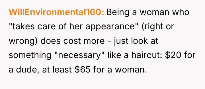 WillEnvironmental160 Being a woman who "takes care of her appearance"...