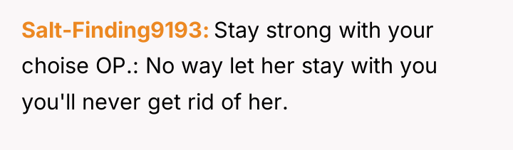 Salt-Finding9193 Stay strong with your choise OP.: No way let...