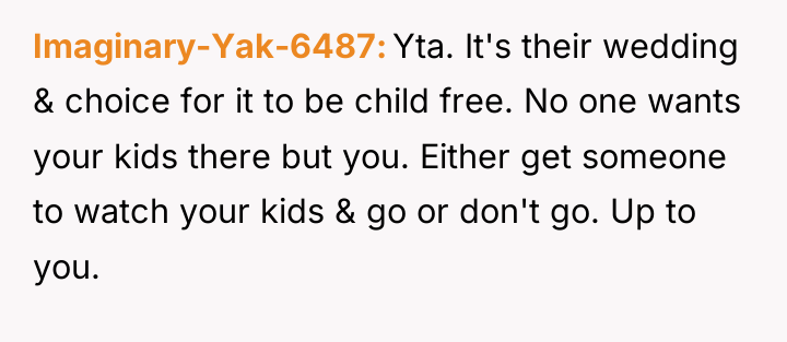 Imaginary-Yak-6487 Yta. It's their wedding & choice for it to...