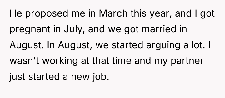 He proposed me in March this year, and I got...