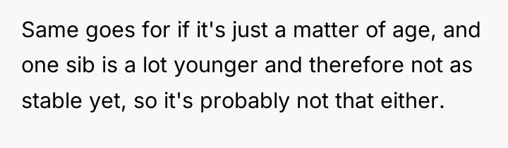 Same goes for if it's just a matter of age,...