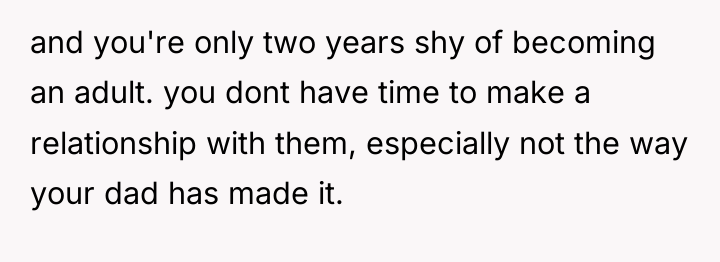 and you're only two years shy of becoming an adult....