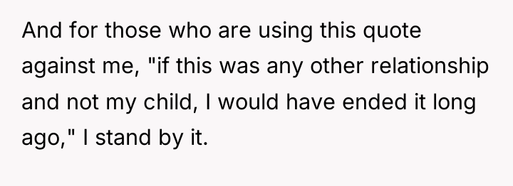 And for those who are using this quote against me,...