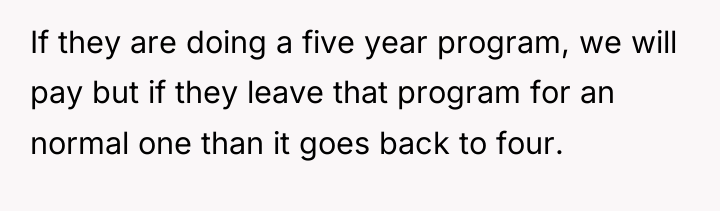 If they are doing a five year program, we will...