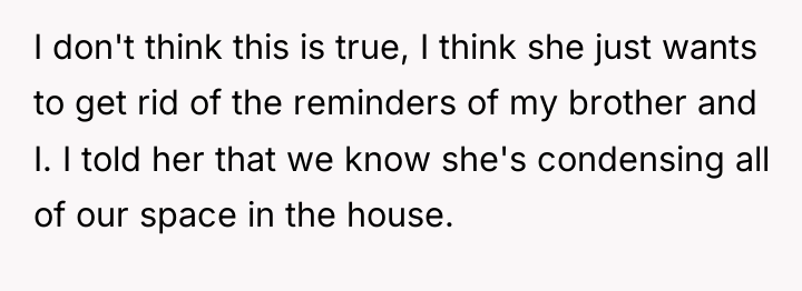 I don't think this is true, I think she just...