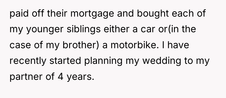 paid off their mortgage and bought each of my younger...