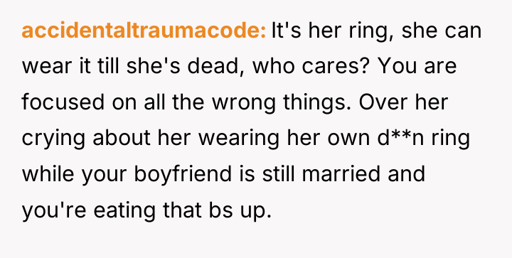 accidentaltraumacode It's her ring, she can wear it till she's...