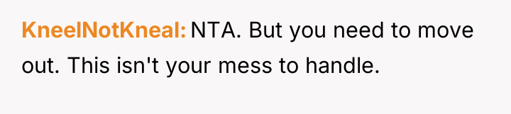 KneelNotKneal NTA. But you need to move out. This isn't...