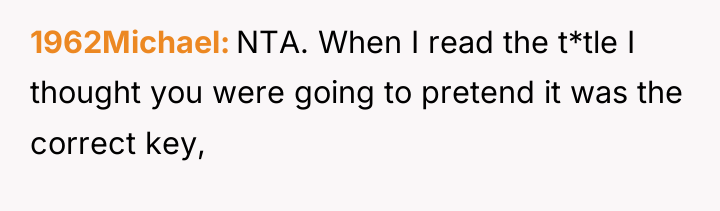 1962Michael NTA. When I read the t*tle I thought you...