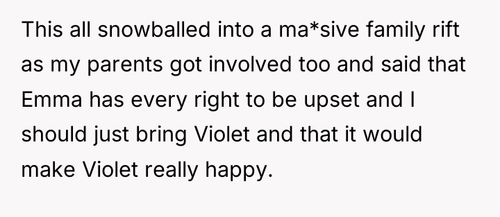 This all snowballed into a ma*sive family rift as my...