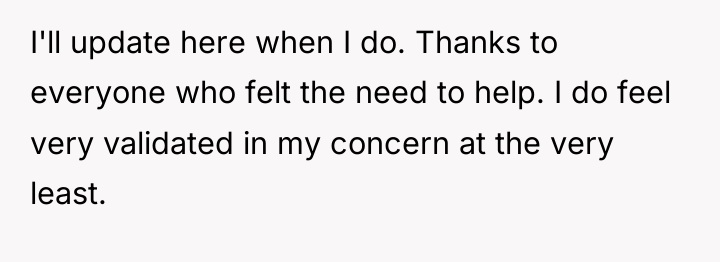 I'll update here when I do. Thanks to everyone who...