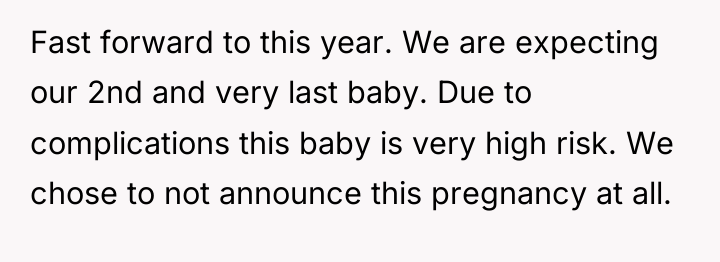 Fast forward to this year. We are expecting our 2nd...