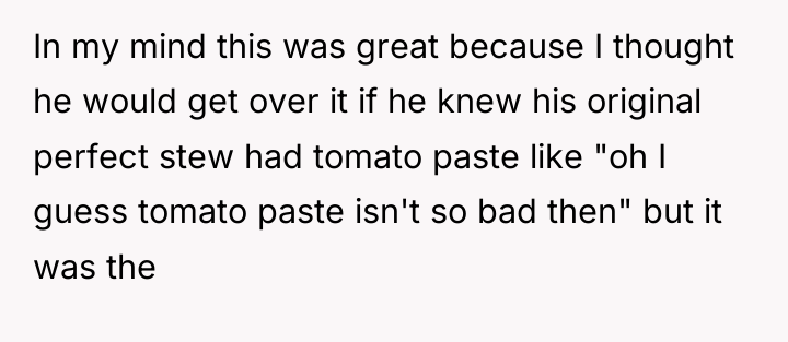 In my mind this was great because I thought he...