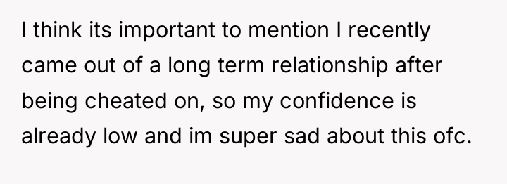 I think its important to mention I recently came out...