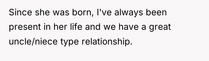 Since she was born, I've always been present in her...