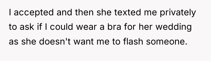 I accepted and then she texted me privately to ask...
