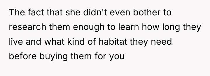 The fact that she didn't even bother to research them...