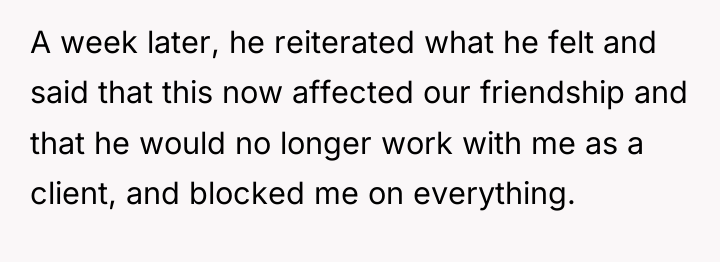 A week later, he reiterated what he felt and said...