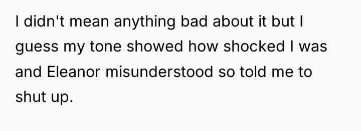 I didn't mean anything bad about it but I guess...