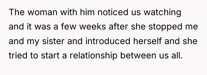 The woman with him noticed us watching and it was...