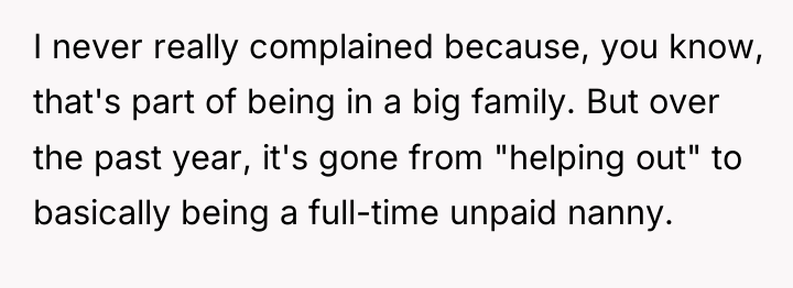 I never really complained because, you know, that's part of...