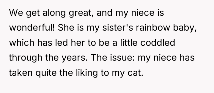 We get along great, and my niece is wonderful! She...