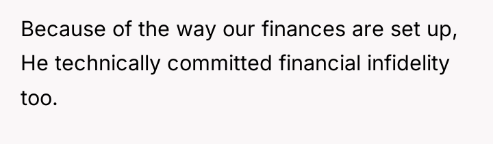 Because of the way our finances are set up, He...