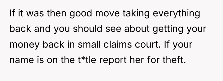 If it was then good move taking everything back and...