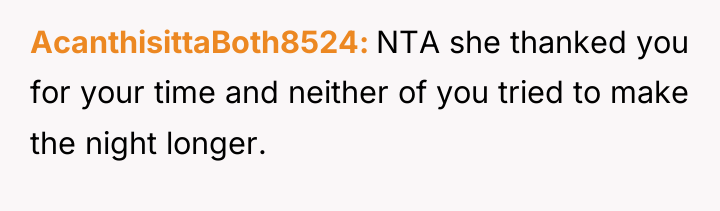 AcanthisittaBoth8524 NTA she thanked you for your time and neither...