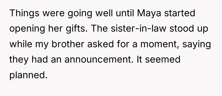 Things were going well until Maya started opening her gifts....