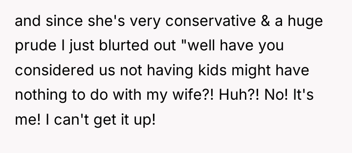 and since she's very conservative & a huge prude I...