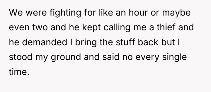 We were fighting for like an hour or maybe even...
