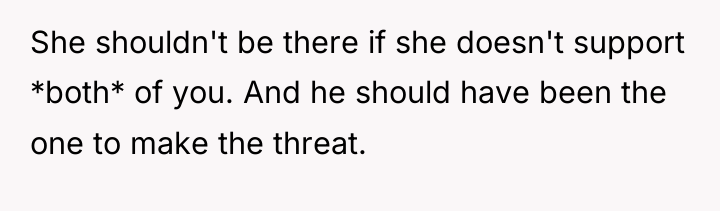 She shouldn't be there if she doesn't support *both* of...