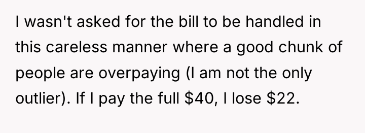 I wasn't asked for the bill to be handled in...