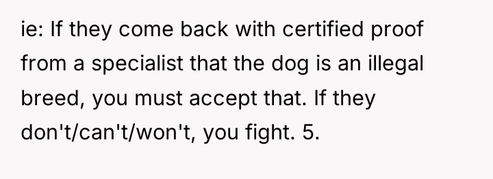ie: If they come back with certified proof from a...