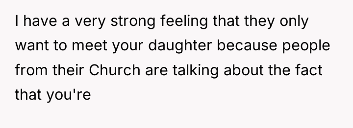 I have a very strong feeling that they only want...
