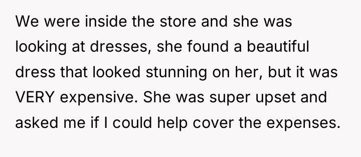 We were inside the store and she was looking at...