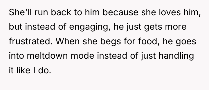 She'll run back to him because she loves him, but...