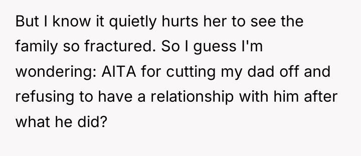 But I know it quietly hurts her to see the...