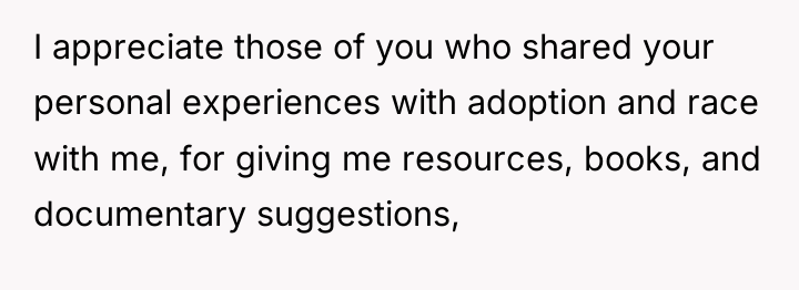 I appreciate those of you who shared your personal experiences...