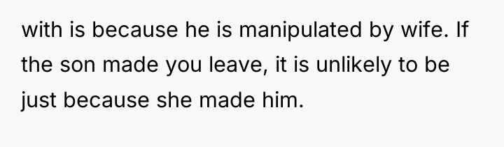 with is because he is manipulated by wife. If the...