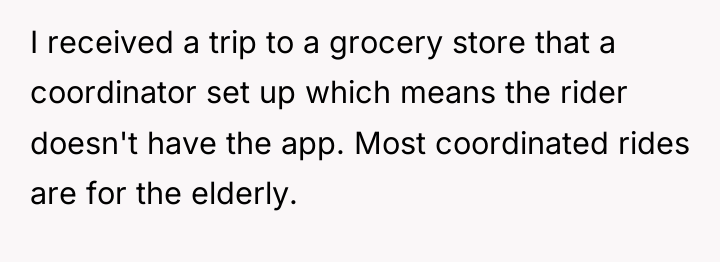 I received a trip to a grocery store that a...