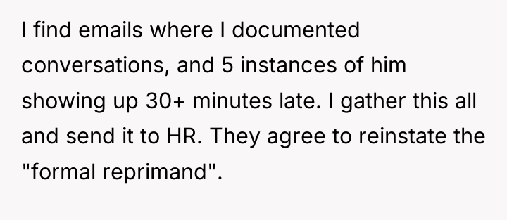 I find emails where I documented conversations, and 5 instances...