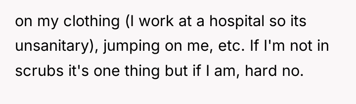 on my clothing (I work at a hospital so its...