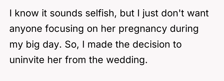 I know it sounds selfish, but I just don't want...